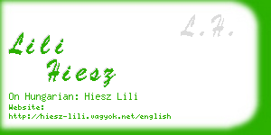 lili hiesz business card